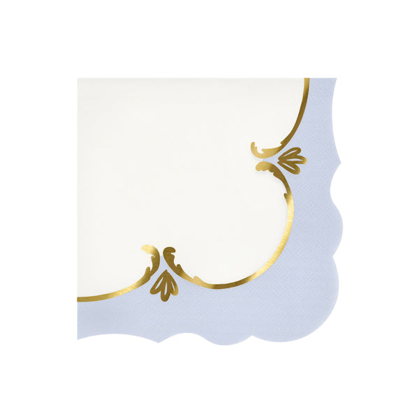 Our party napkins feature an exquisite rococo design with pastel shades and shiny gold foil,  made from high quality paper, for a stylish effect. Image3