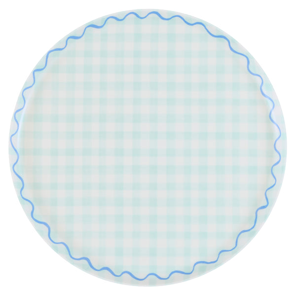 Our large reusable plates have a pretty gingham print design in six cheerful colours, ideal for baby showers, picnics and birthdays. Image6