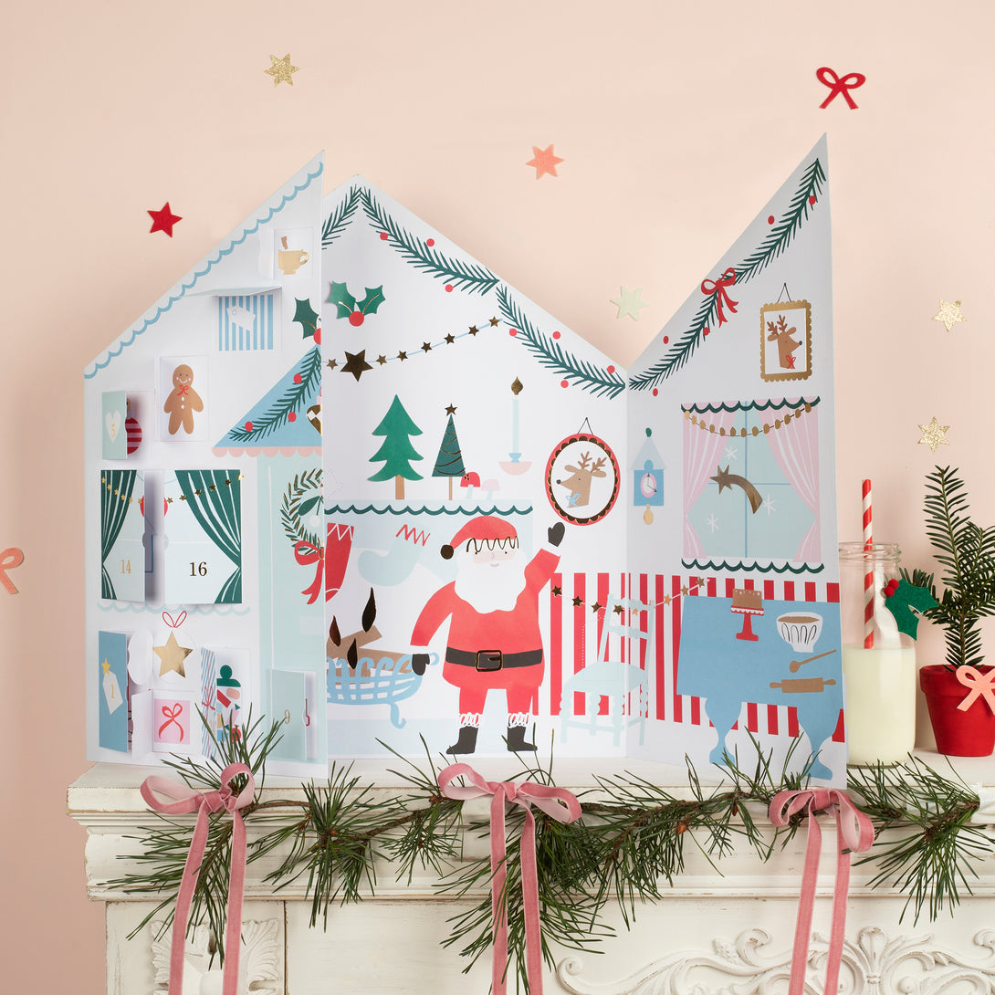 Our sticker advent calendar, with stickers to decorate Santa's cabin, is the perfect festive playful activity for kids.