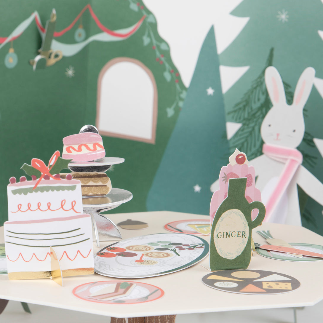 Our paper advent calendar is an interactive animal tea party, with lots of charming 3D details.