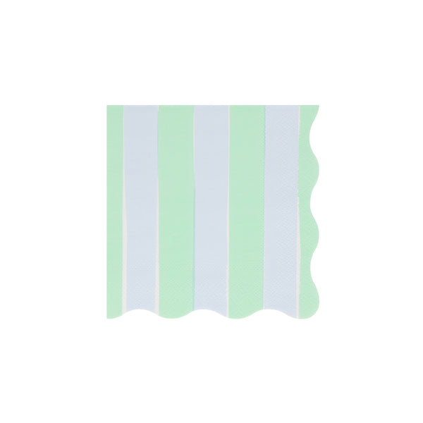 Our striped small napkins in pastel colours are perfect as cocktail napkins and paper napkins for picnics or garden parties. Image6