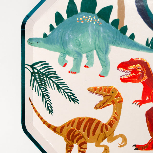 If you're looking for dinosaur party decoration ideas then our special paper plates featuring colourful dinosaurs are perfect. Image2