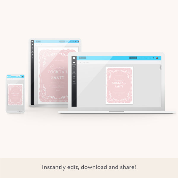 Pink Rococo Download & Print Invitation Image2