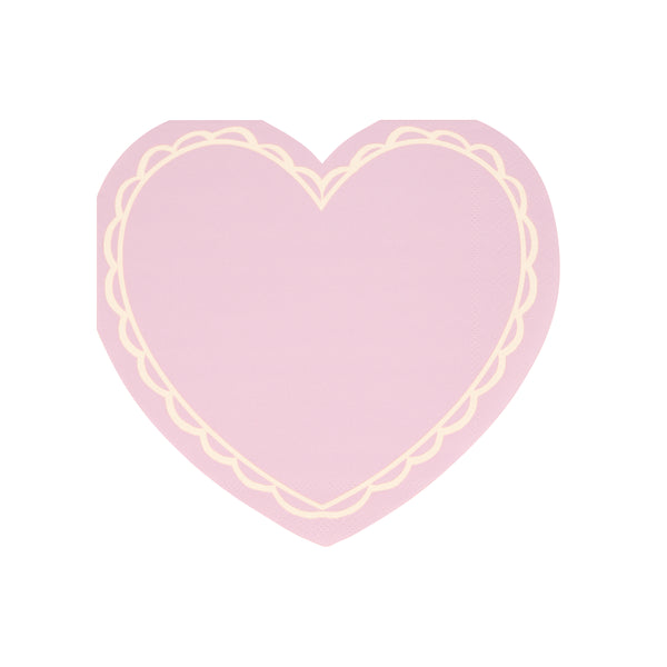 Our party napkins, heart-shaped and with 8 pastel colours, are perfect for a Valentines meal. Image5