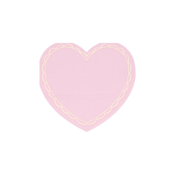 Our paper napkins, featuring pink napkins and other beautiful pastel shades, are heart shaped. Image5