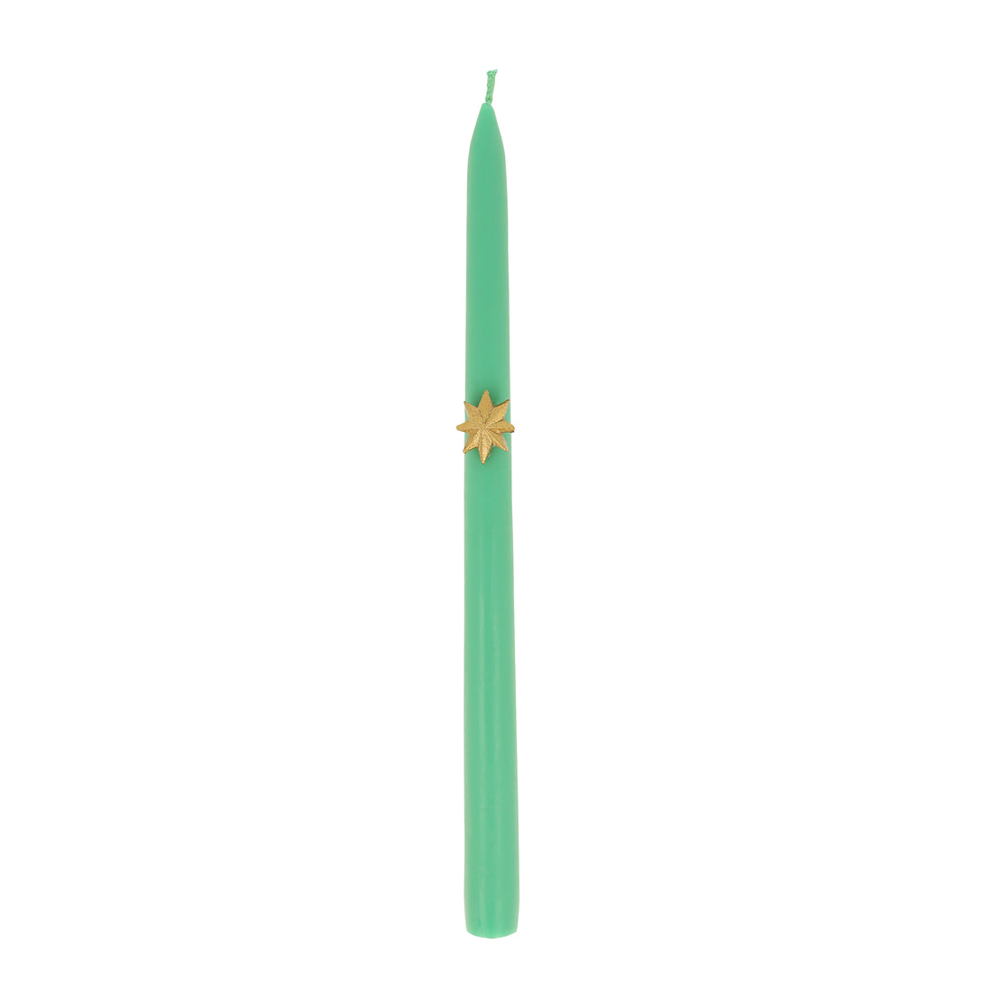 Our Christmas tall candles features gold wax stars and coloured wicks for a sensational effect, a great host gift.