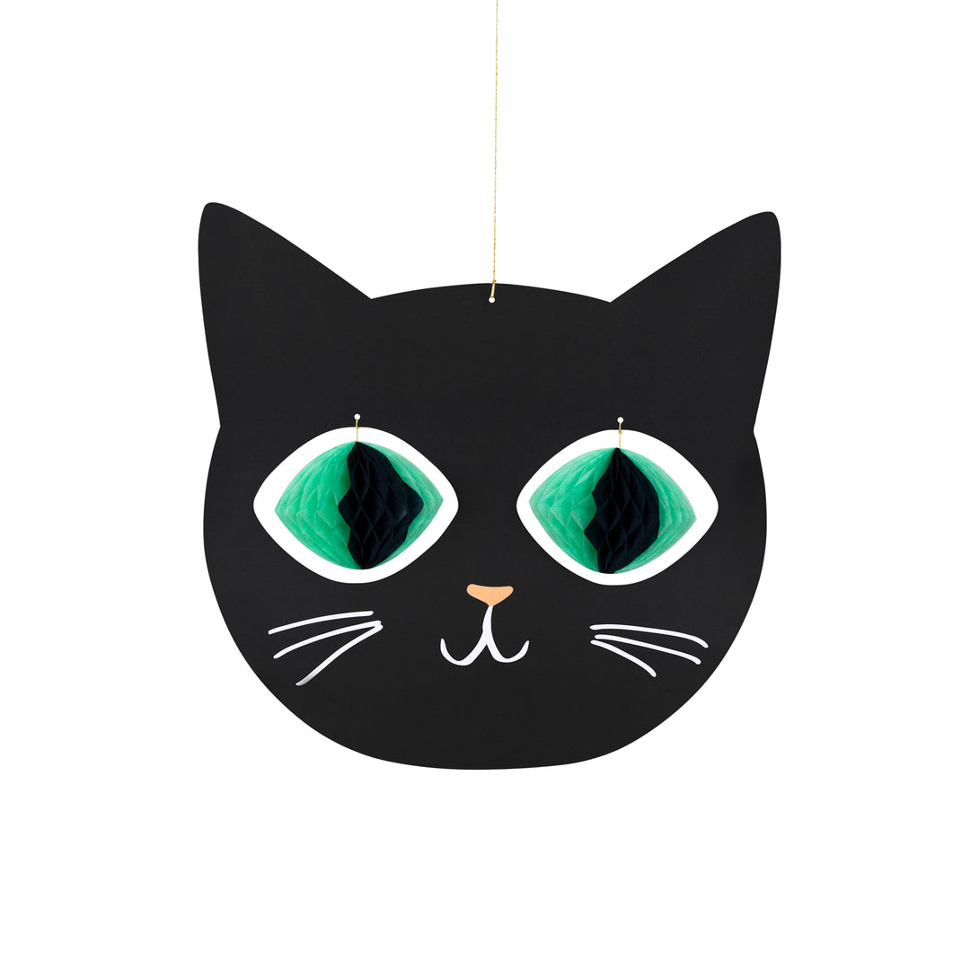 Our Halloween hanging decorations feature a skull, cat and Halloween pumpkin, with happy faces and 3D dangling eyeball details. Image5
