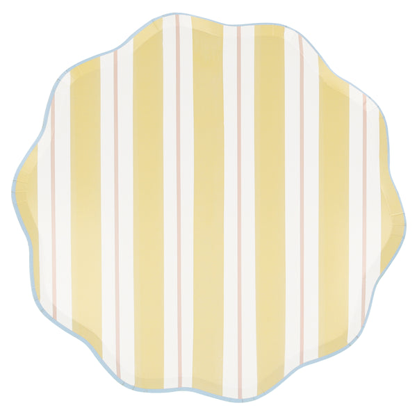 Our dinner plates, made with high-quality paper, feature bright stripes that are perfect as picnic plates and garden party plates. Image6