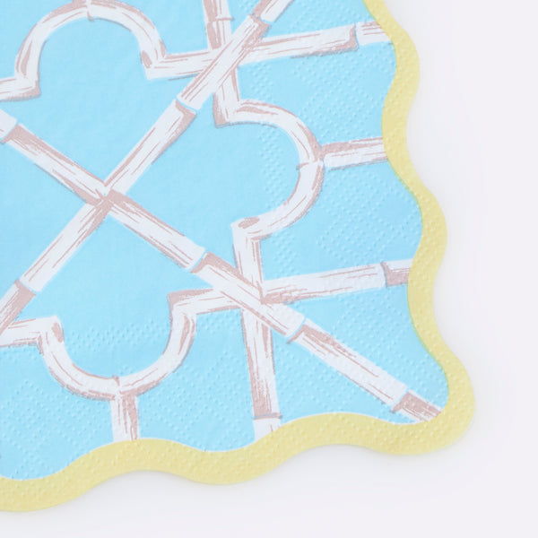 Our small napkins, made from 3-ply paper, come in four bright colours with a sensational bamboo design, perfect for cocktail parties and meals. Image2