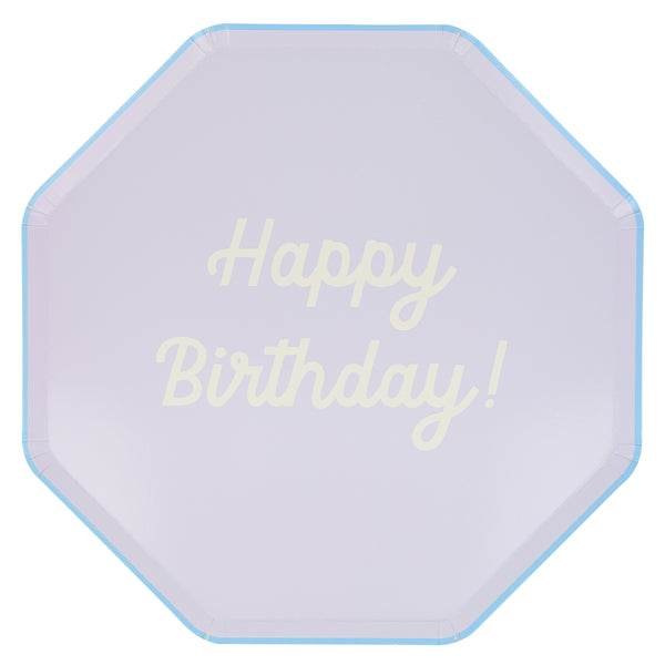Make a birthday party look amazing with our birthday dinner plates, each set has 8 vibrant paper plates with co-ordinating borders. Image1