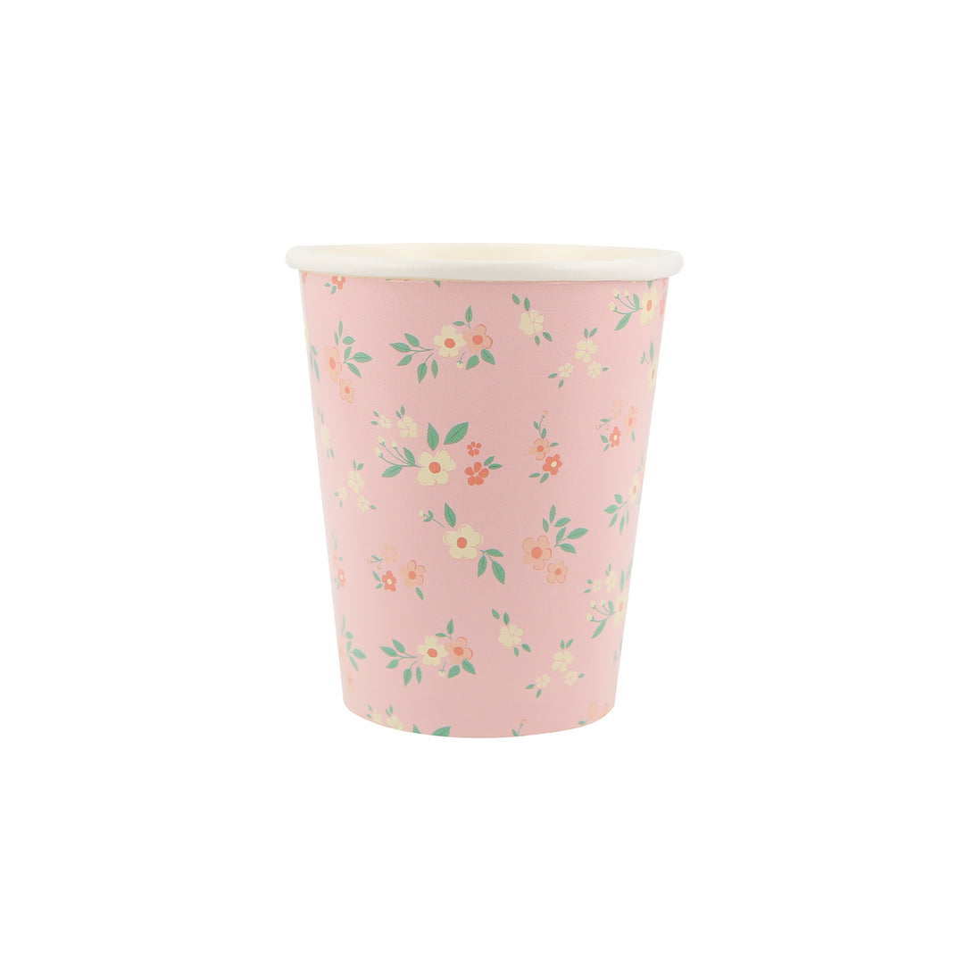 Our floral cups, crafted from high-quality paper, are suitable for hot or cold drinks, ideal for baby showers, bridal showers and garden parties.