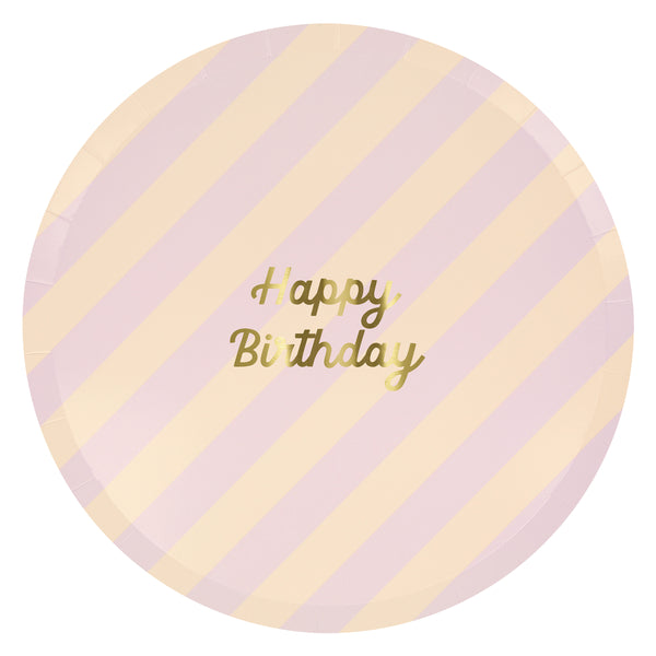 Our happy birthday plates, with colourful stripes, are amazing for any birthday party. Image7