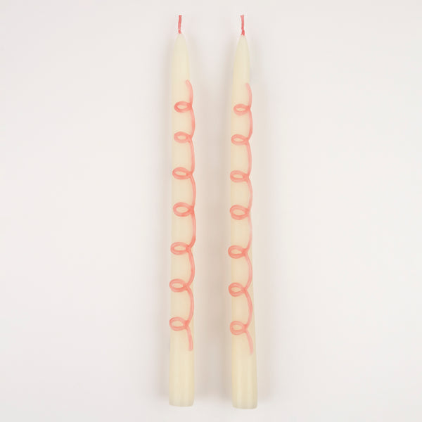 Our party candles, with a fabulous tapered candle shape, look amazing on the party table or mantel.