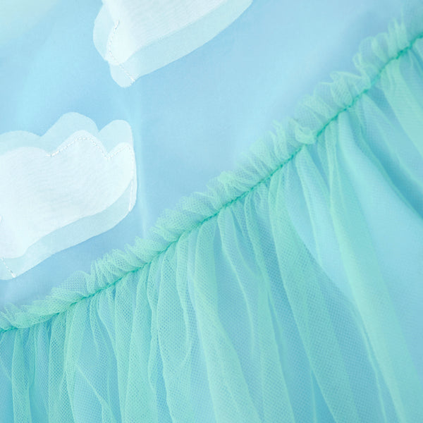 Kids will love our cloud costume, a fabulous girls costume with a blue organza dress with a green tulle layered skirt. Image6