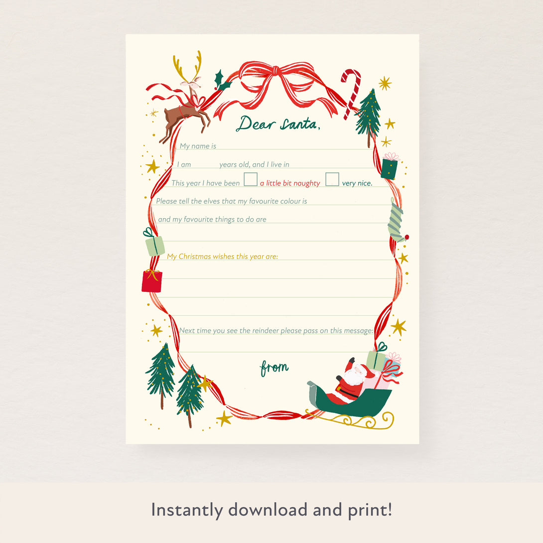 Download & Print Letter To Santa Image1