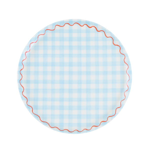 Our reusable plates feature a summery gingham print design in six pretty colours, ideal for picnics, garden parties, baby showers or birthdays. Image5