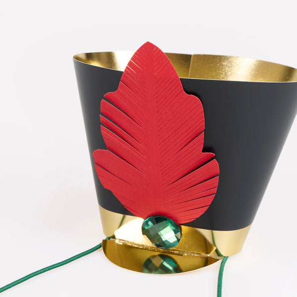 Our Christmas party hats set features paper tiaras with velvet bands and paper soldier hats with paper feathers, based on NYCB The Nutcracker. Image2