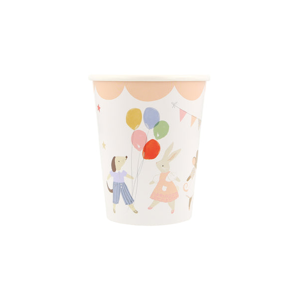 Our paper party cups have a adorable animal and balloon design with pastel colours for a vintage look, ideal as baby shower cups. Image6
