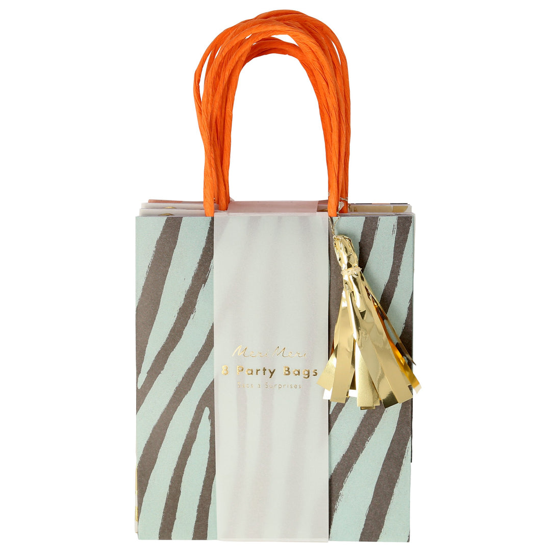 Our party favor bags, with animal prints, are perfect for a safari theme party