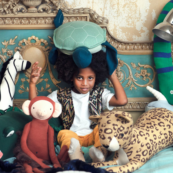 Our orgnaic cotton monkey soft toy is the perfect newborn baby gift. Image6