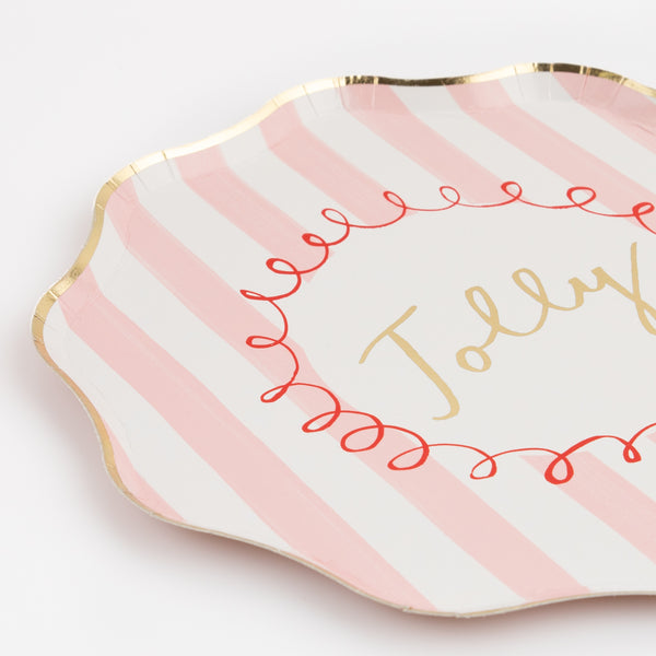 Our striped party plates are ideal for Christmas parties or Christmas buffets. Image3