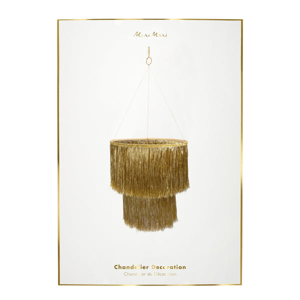 Gold Tinsel Chandelier Image4