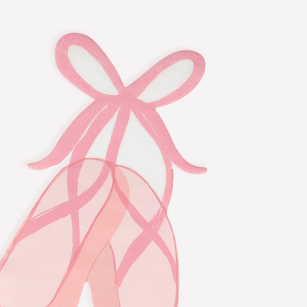 Our party napkins, in the shape of ballet slippers, are perfect to add to your ballerina party supplies. Image3