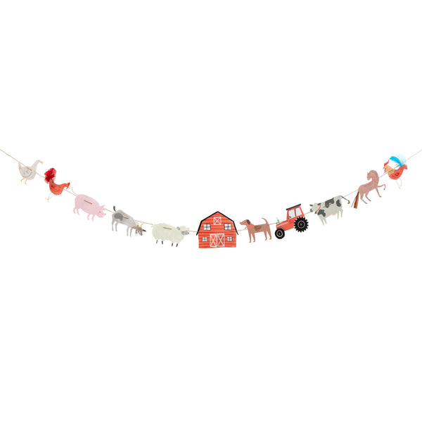 Our long party garland, featuring a tractor and farmyard animals, is perfect for a farm birthday party. Image4