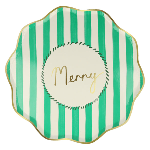 These striped plates are perfect for a stylish Christmas party. Image5