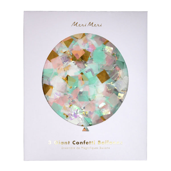 Iridescent Giant Confetti Balloon Kit Image2