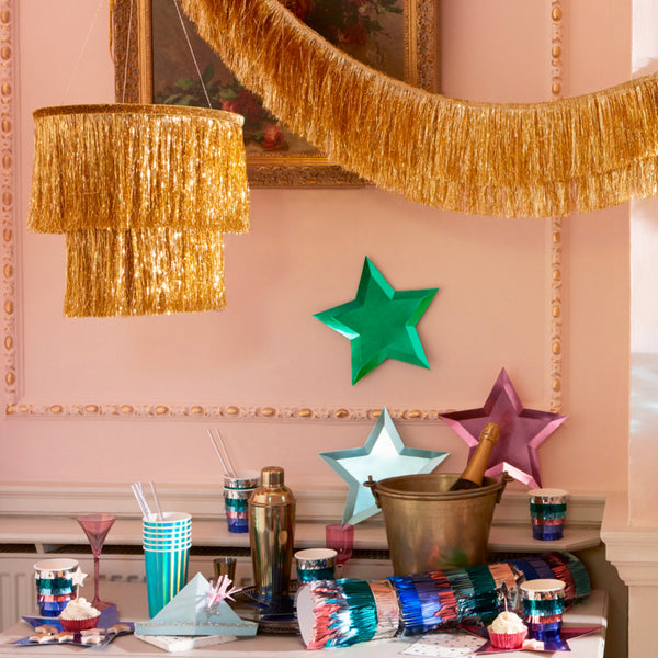 Gold Tinsel Chandelier Image5