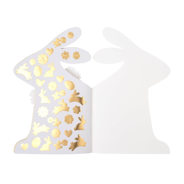 This bunny sticker books has 38 pages in total, with 32 coloured pages, and 6 pages of springtime stickers and alphabet letters. Image8