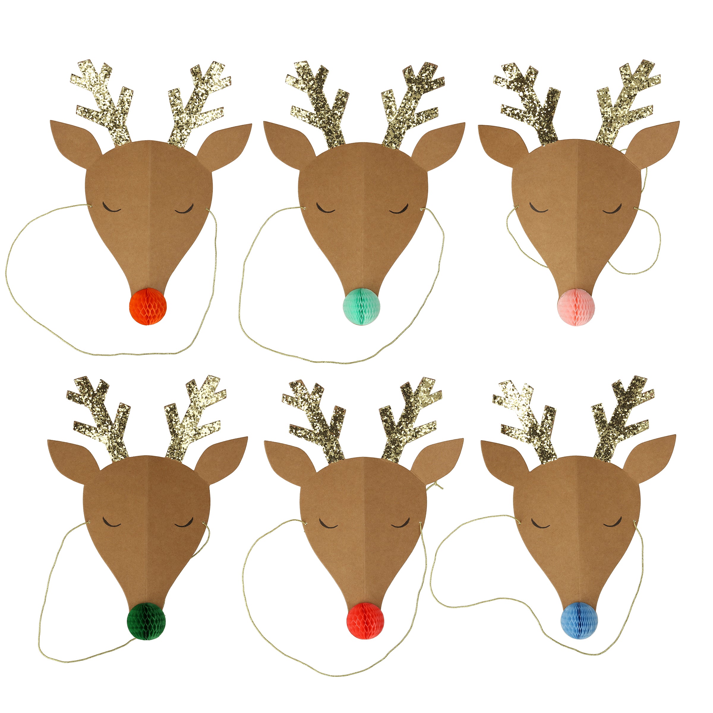 Our reindeer hats make excellent party hats for kids, and fun party hats for adults.