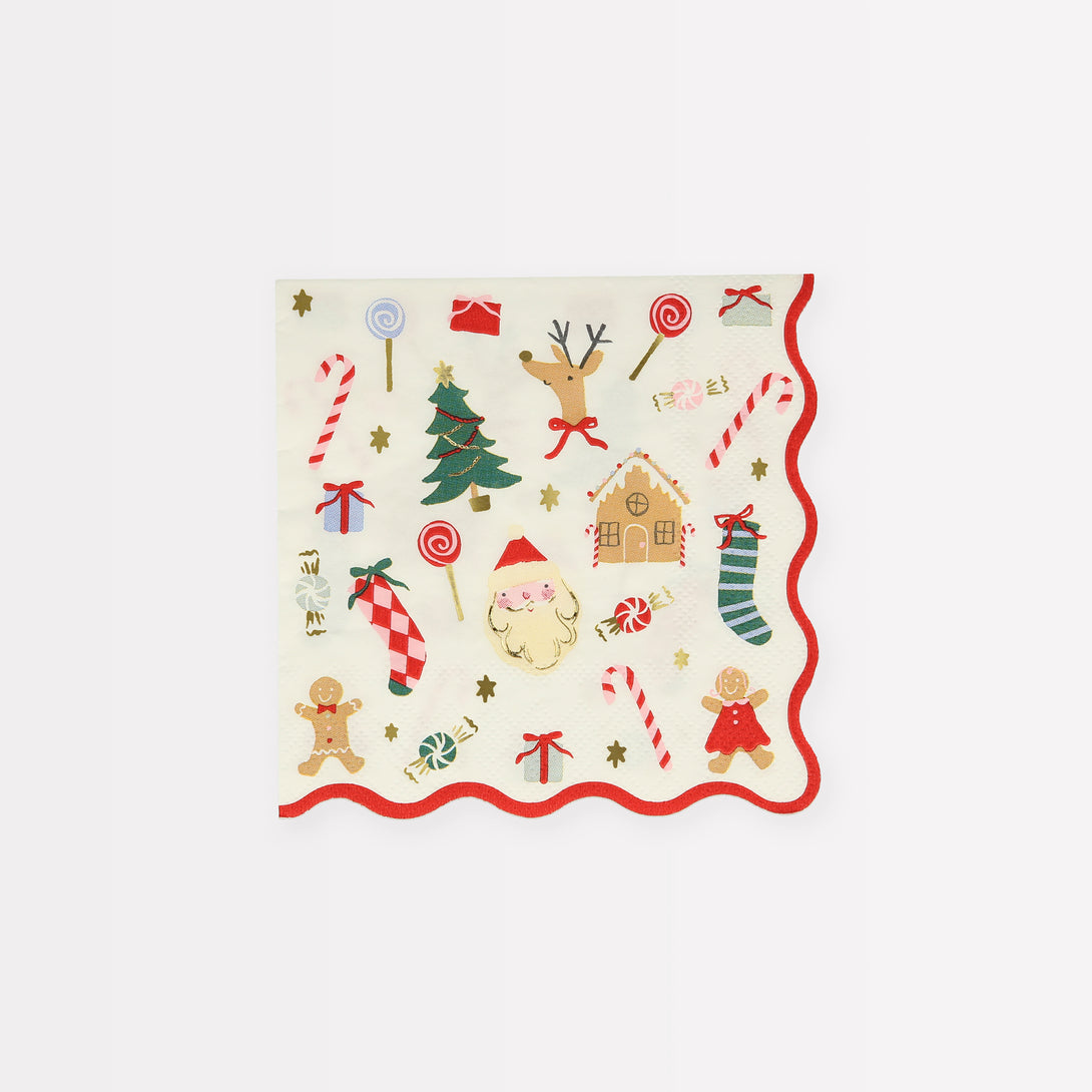 Our paper napkins, with jolly designs, are great as Christmas table decorations.