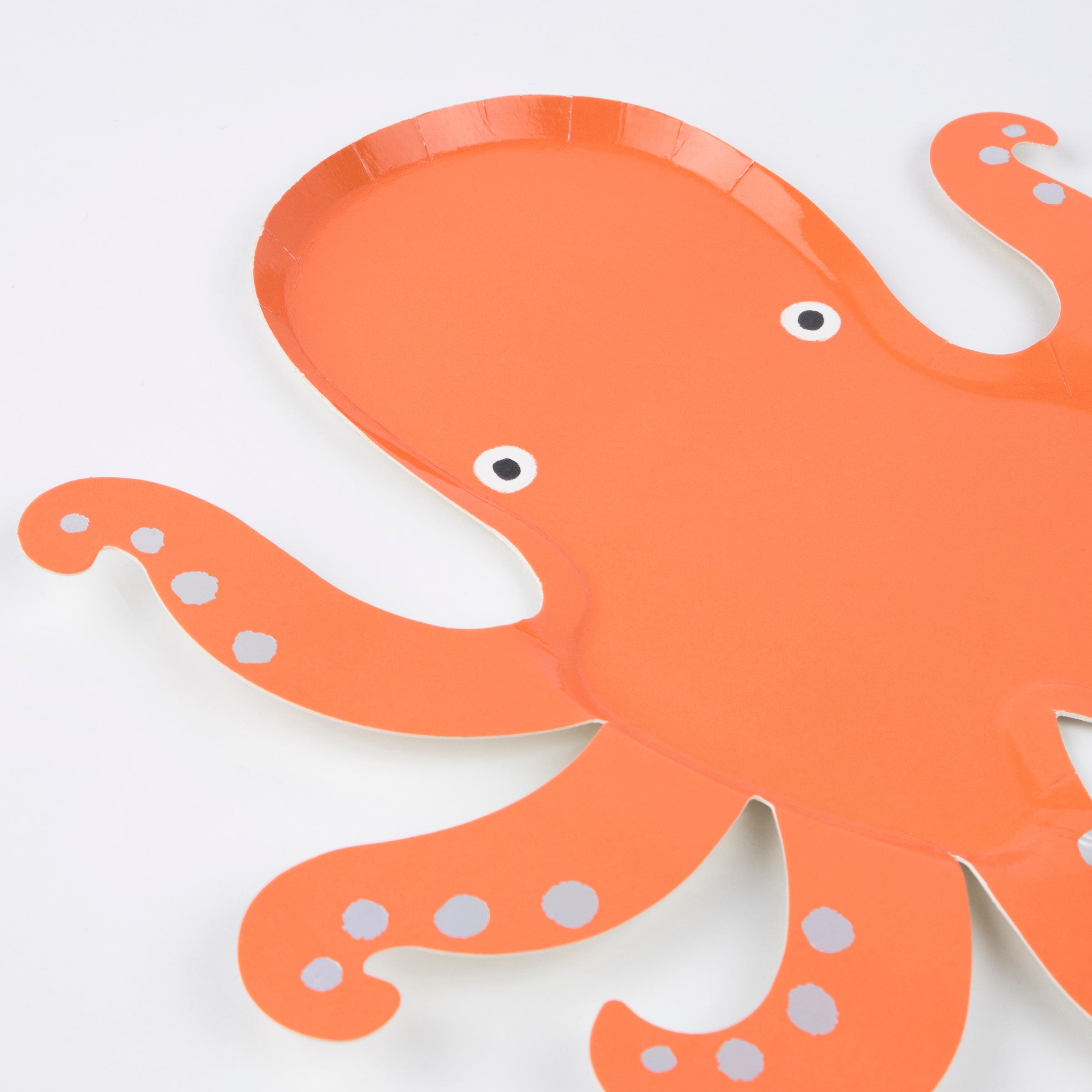 Our octopus red plates are perfect for an under-the sea party or cocktail party.