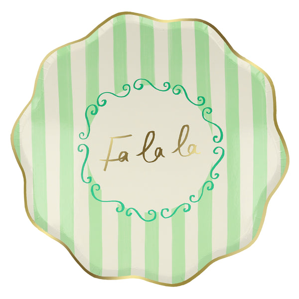 These striped plates are perfect for a stylish Christmas party. Image6