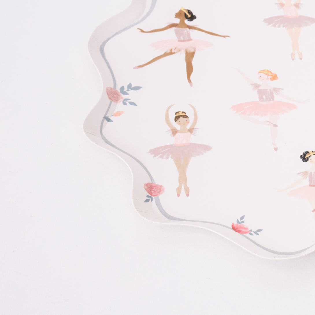 Our paper plates, featuring ballet dancers, are perfect to add to your ballerina birthday party supplies.