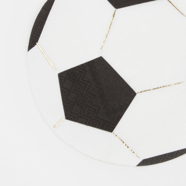 Our paper napkins are cut into the shape of a football with fabulous gold foil details. Image3