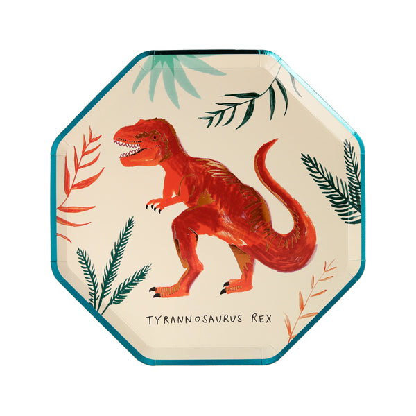 Our amazing paper plates with dinosaur designs are perfect to add to your dinosaur party supplies. Image5