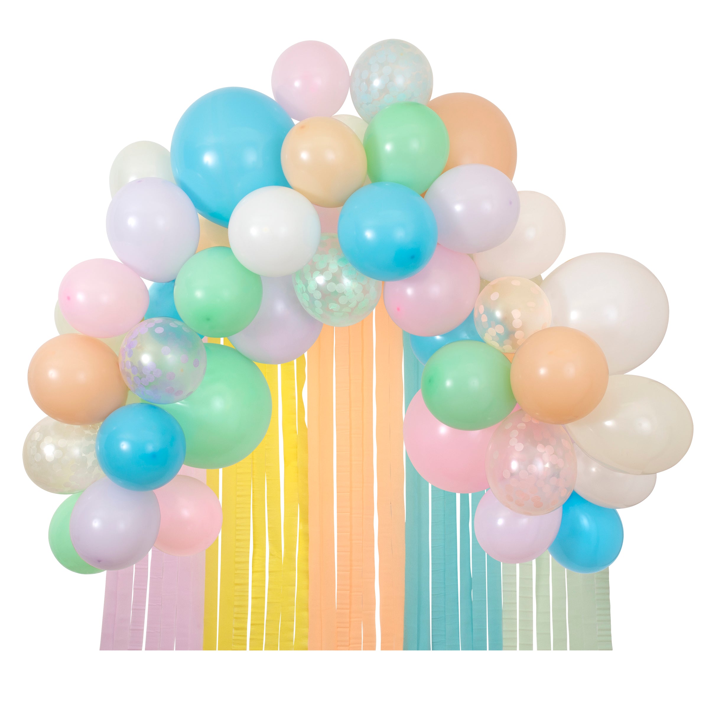 Pastel Balloon & Streamer Garland