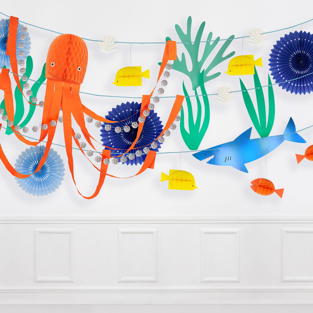 Our colourful garland is perfect for under-the-sea party ideas.