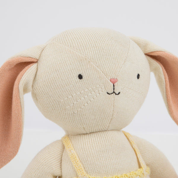Our Honey bunny fabric toy, made from knitted organic cotton, is a wonderful soft toy for kids. Image4