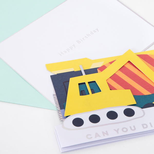 Construction Vehicles Birthday Card Image3