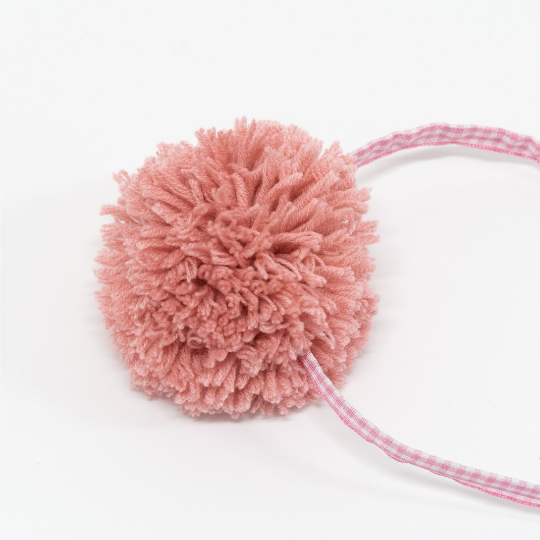 Pink Pompom Headband Image2
