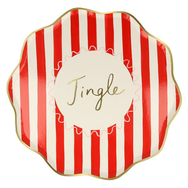 These striped plates are perfect for a stylish Christmas party. Image3