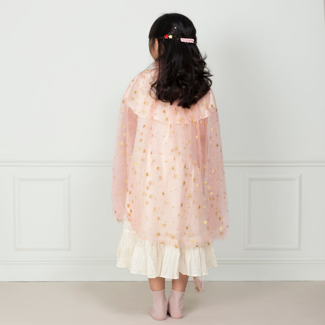 Pink Tulle Star Cape
