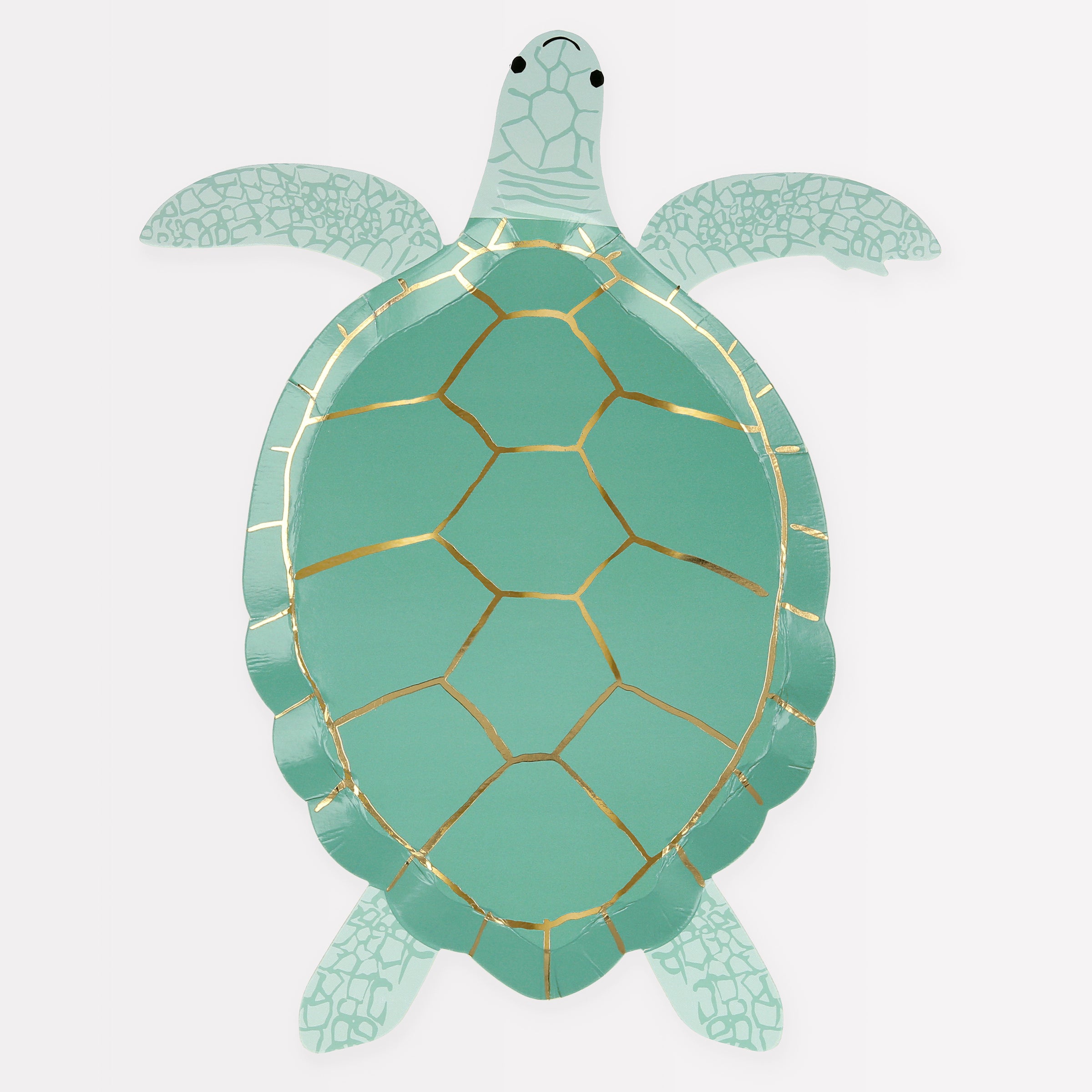 Our paper plates are cut in the shape of a turtle and are perfect for under-the-sea themed parties.