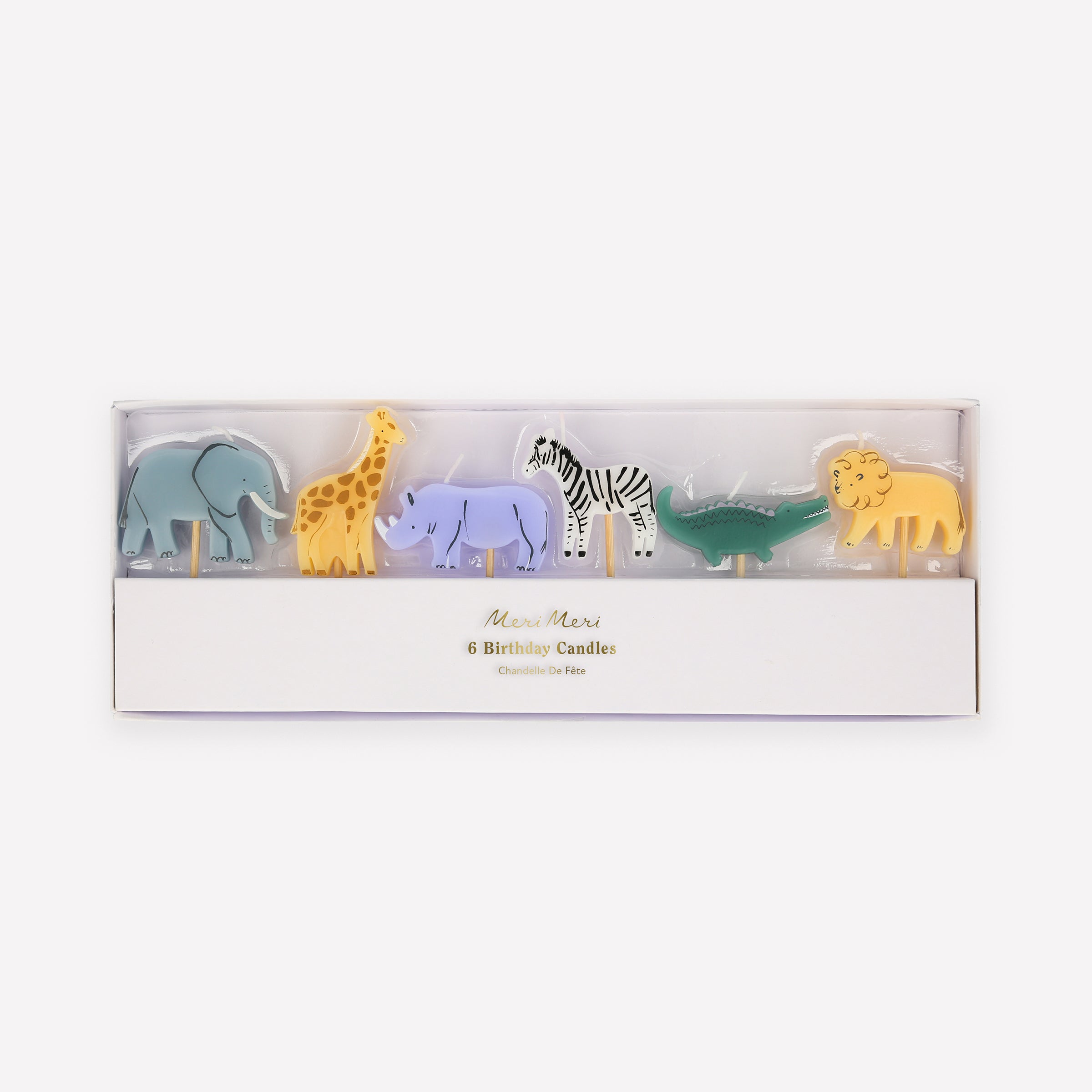 If you're looking for brightly coloured birthday candles you'll love our animal candles including an elephant candle.