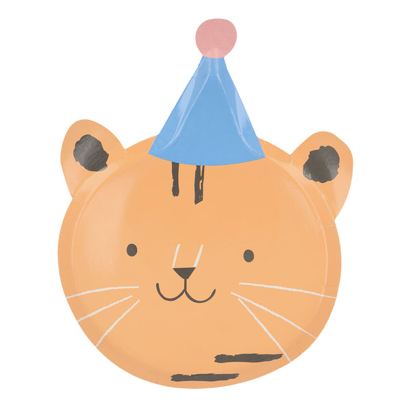 These kids party plates feature a bear plate, monkey plates, tiger plates and lion plates with pom poms. Image4