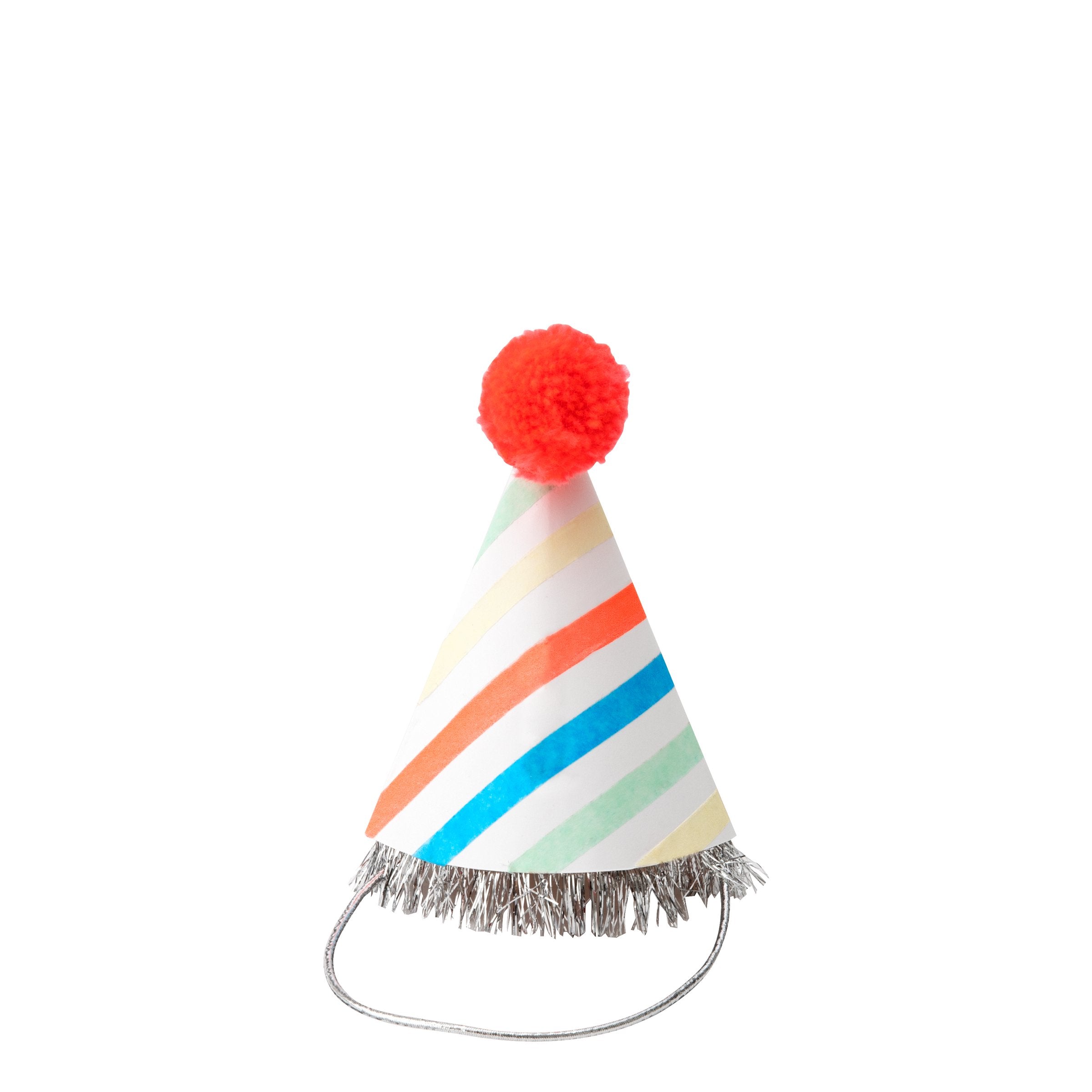 Our 3D card includes a birthday party hat to wear, colourful with a bright pompom, perfect for a special birthday celebration.